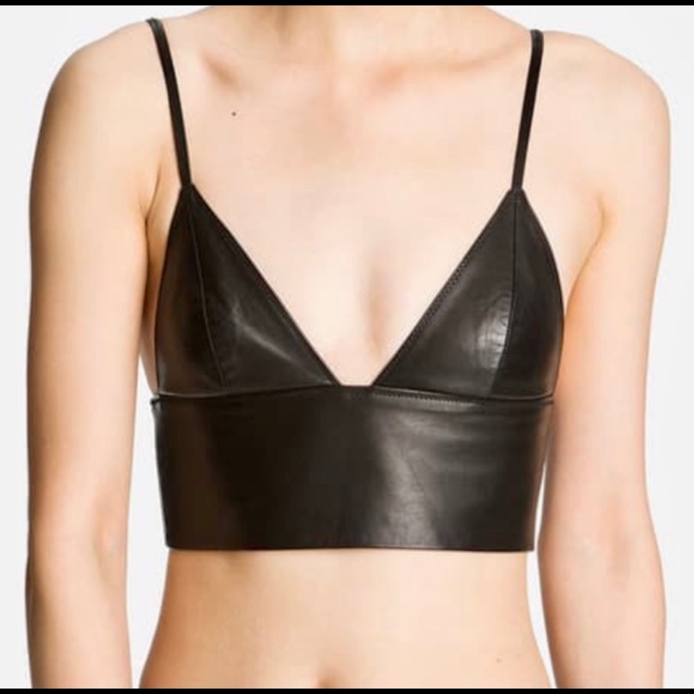 Alexander Wang Leather Triangle Bralette